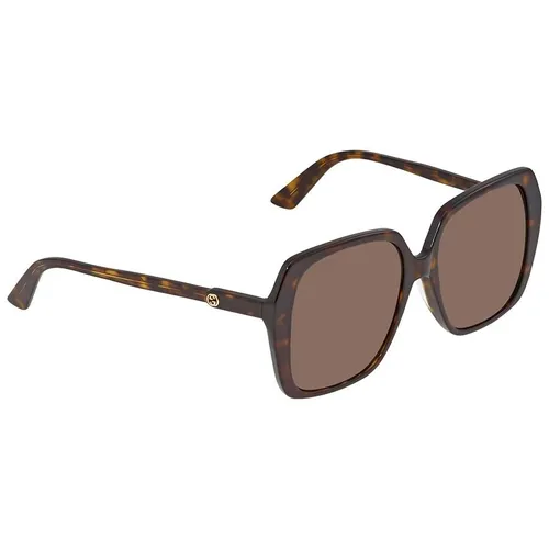Kính Mát Gucci Brown Asian Fit Oversized Ladies Sunglasses GG0533SA 002 56 - Kính mắt - Vua Hàng Hiệu
